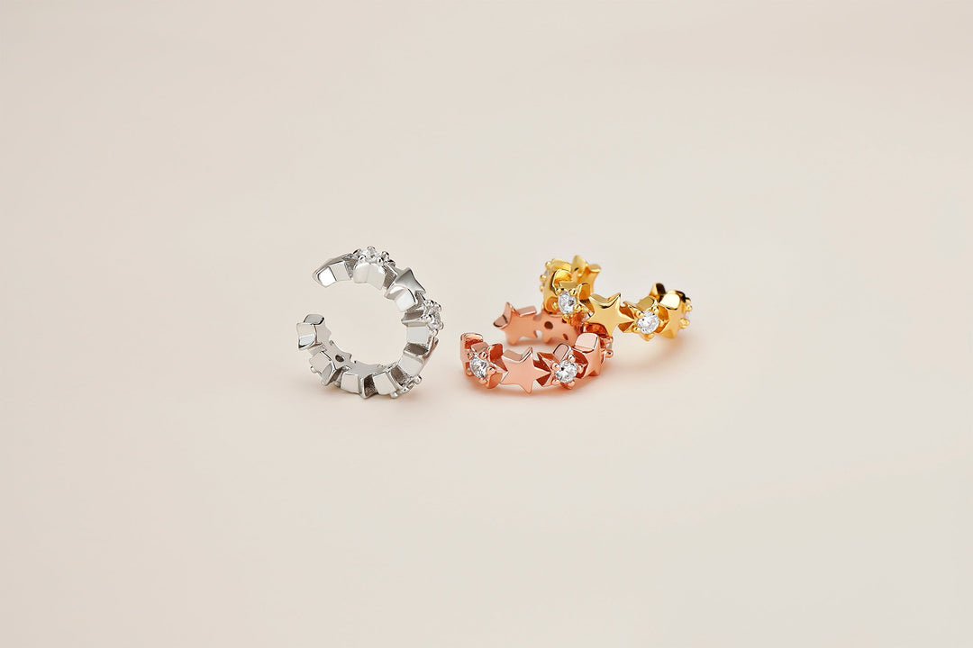 EAR CUFF EN ARGENT STAR SEQUENCE