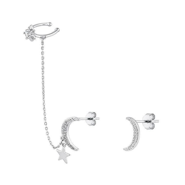 ASIMMETRISCHE ZILVER OORBELLEN DARA