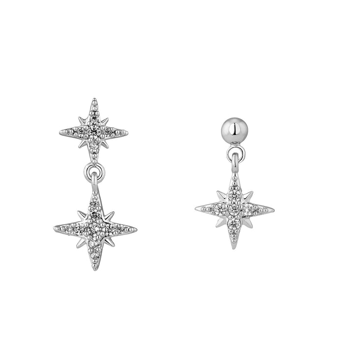 PENDIENTES ASIMÉTRICOS DE PLATA FLARE-STAR