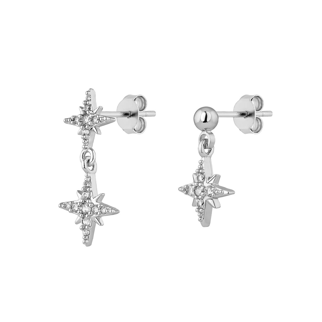 PENDIENTES ASIMÉTRICOS DE PLATA FLARE-STAR