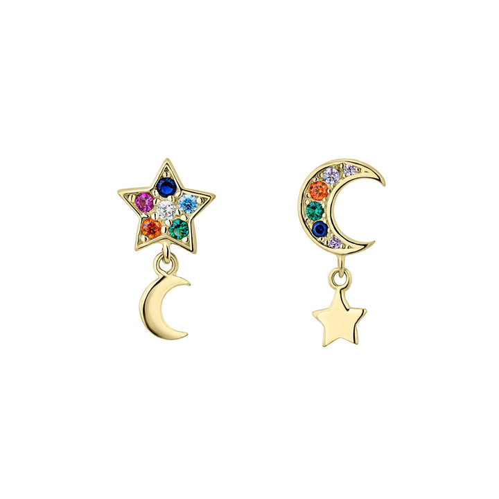 PENDIENTES ASIMÉTRICOS COSMIC STAR-MOON