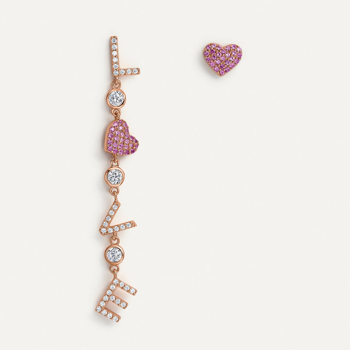 ORECCHINI ASIMMETRICI LOVE PARADE
