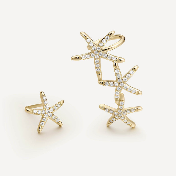 ASYMMETRICAL MARINE EARRINGS