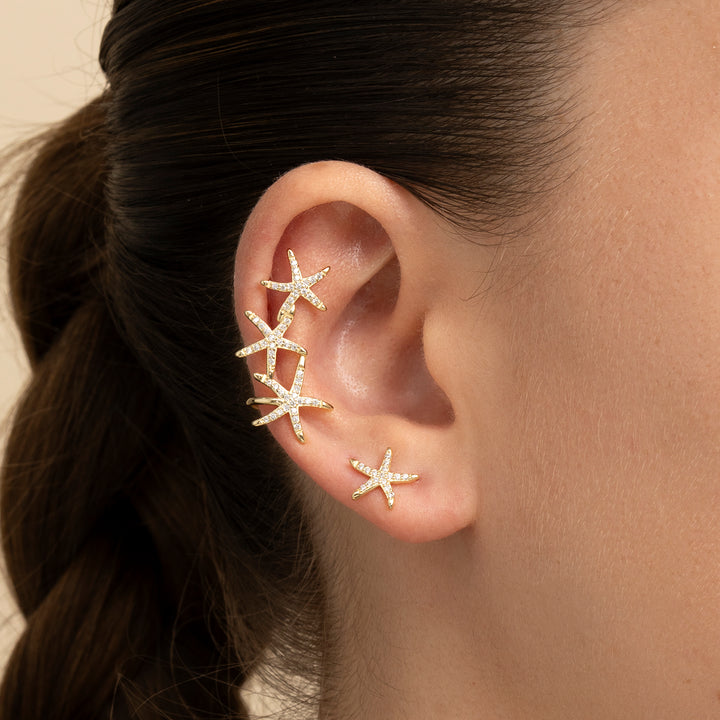 ASYMMETRICAL MARINE EARRINGS