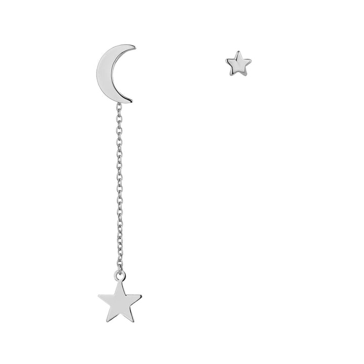 PENDIENTES ASIMÉTRICOS PLATA NUIT
