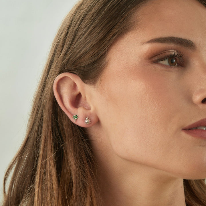 ASYMMETRICAL SILVER EARRINGS FORTUNE