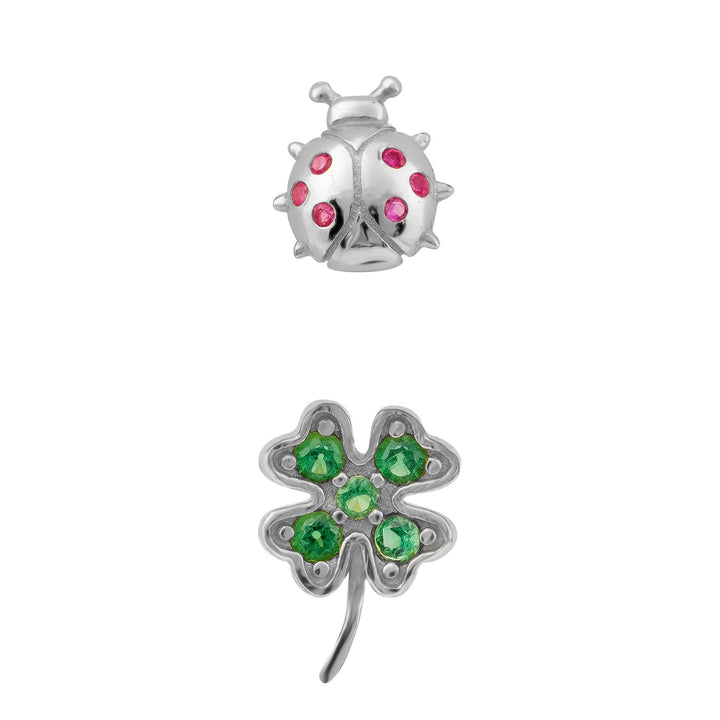 ASYMMETRICAL SILVER EARRINGS FORTUNE