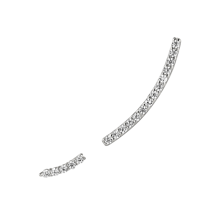 PENDIENTES ASIMÉTRICOS DE PLATA SENA