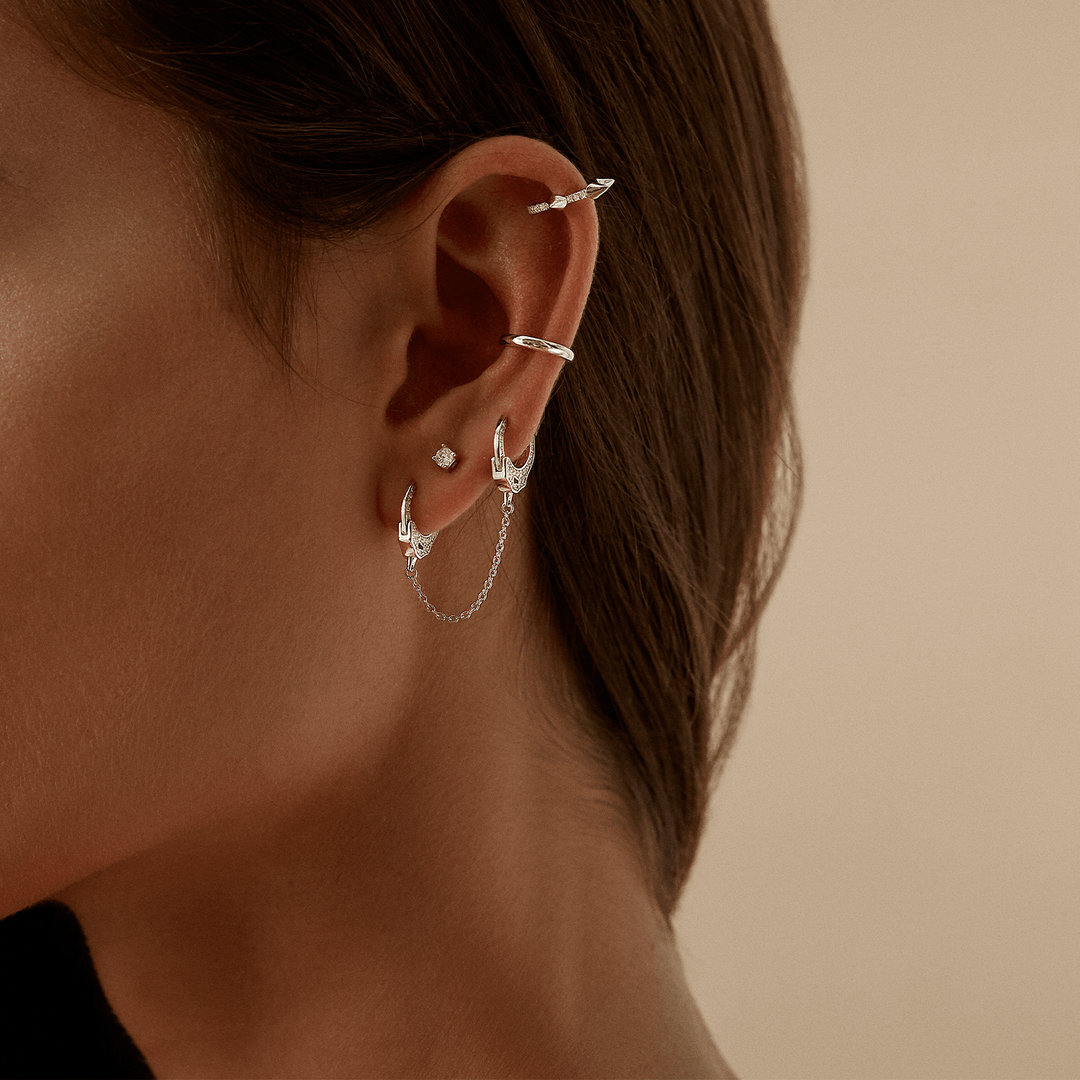 ESPOSAS DOBLES DE PLATA NIGHT VENTURE - Blissou Jewelry