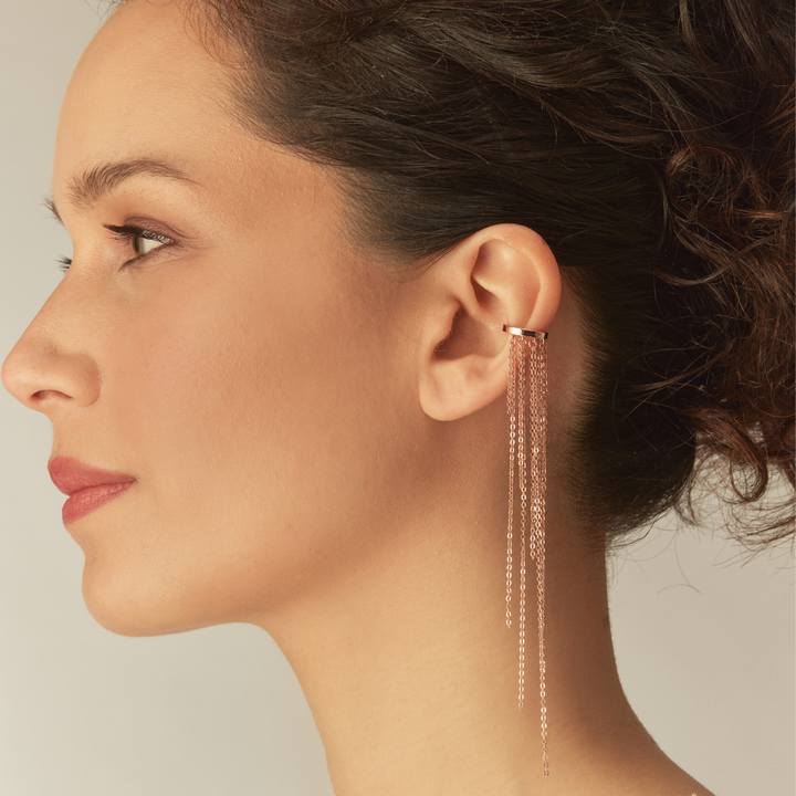 CASCADE ROSE GOLD EAR CUFF