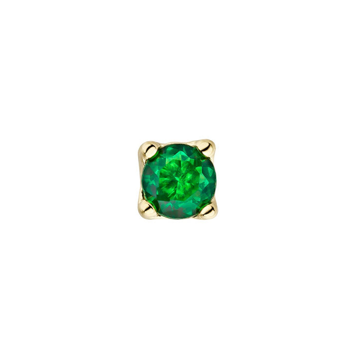 Orecchino piercing verde smeraldo Luz