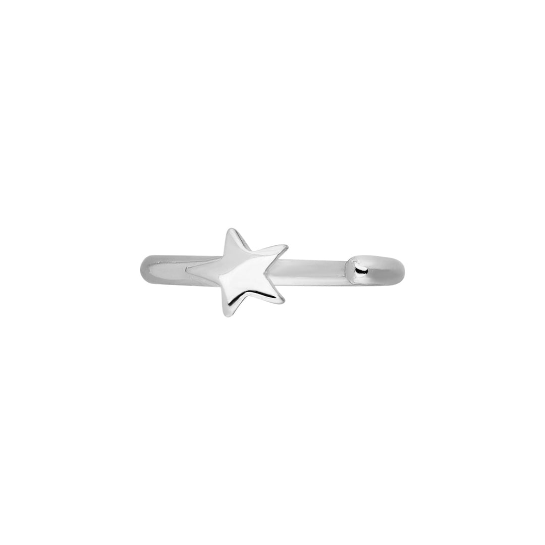 ORECCHINO PIERCING CERCHIO IN ARGENTO STAR-MINIMALIST