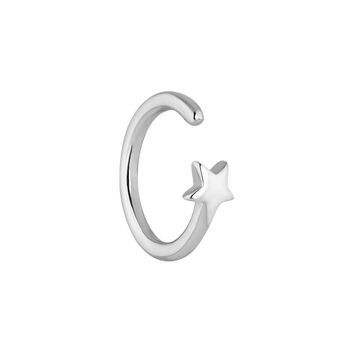 ORECCHINO PIERCING CERCHIO IN ARGENTO STAR-MINIMALIST