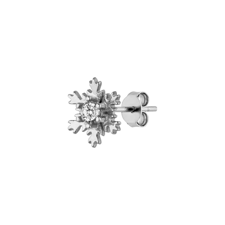 PIERCING-Ohrring aus Silber Schneeflocke