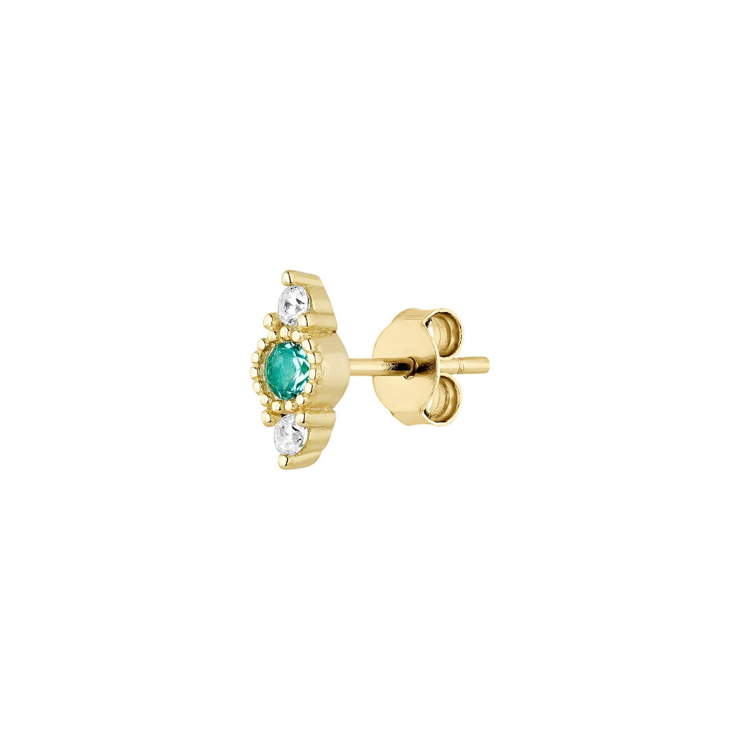 YELLOW GOLD SARA PIERCING EARRING