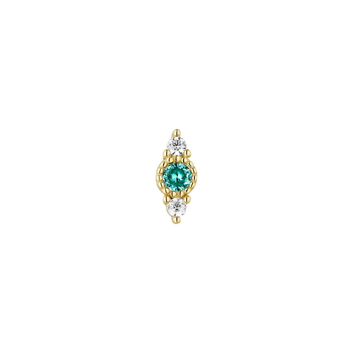 YELLOW GOLD SARA PIERCING EARRING