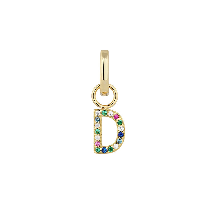 PENDIENTE PIERCING ARO GOLD ALPHABET D