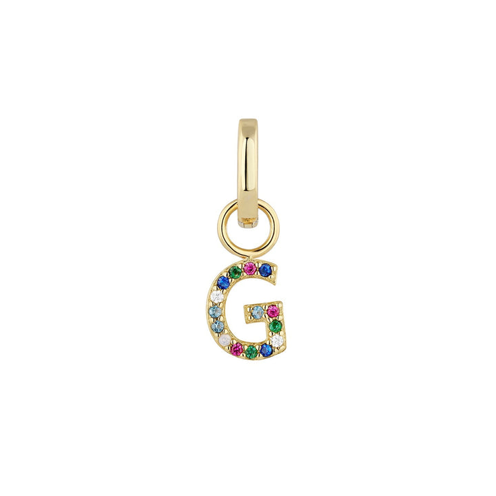 GOLD ALPHABET G HOOP PIERCING EARRING