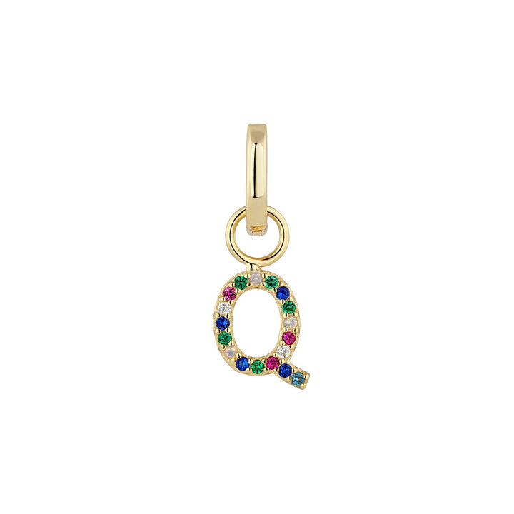 PENDIENTE PIERCING ARO GOLD ALPHABET Q