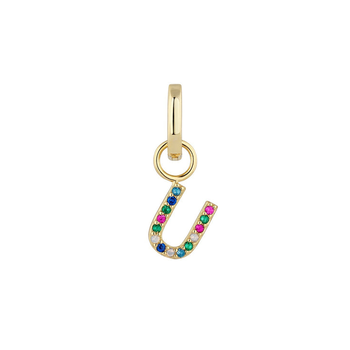 PENDIENTE PIERCING ARO GOLD ALPHABET U