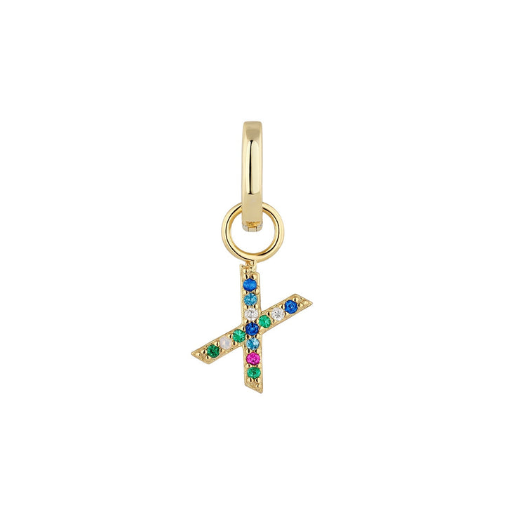 PENDIENTE PIERCING ARO GOLD ALPHABET X