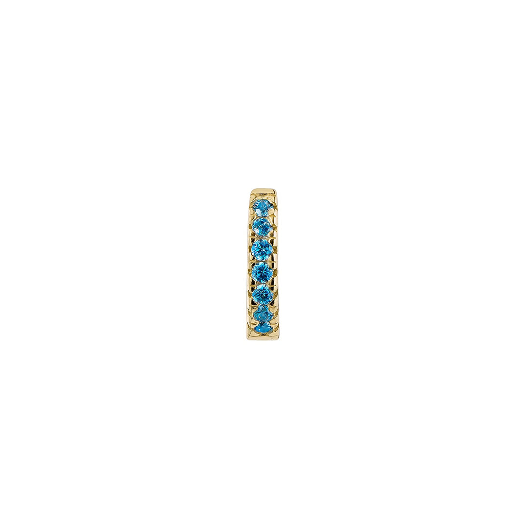 Piercing-Ohrring Ring Gelbgold Aquamarin Sophie