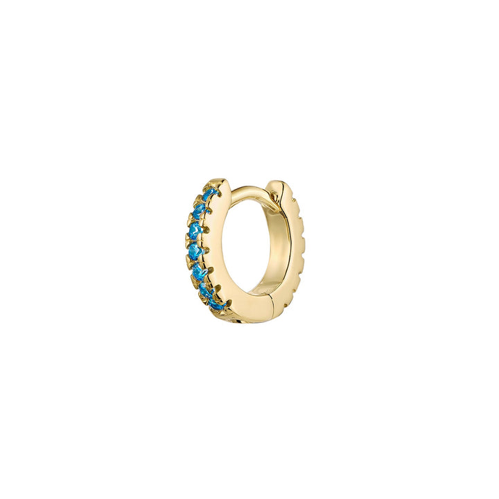Piercing-Ohrring Ring Gelbgold Aquamarin Sophie