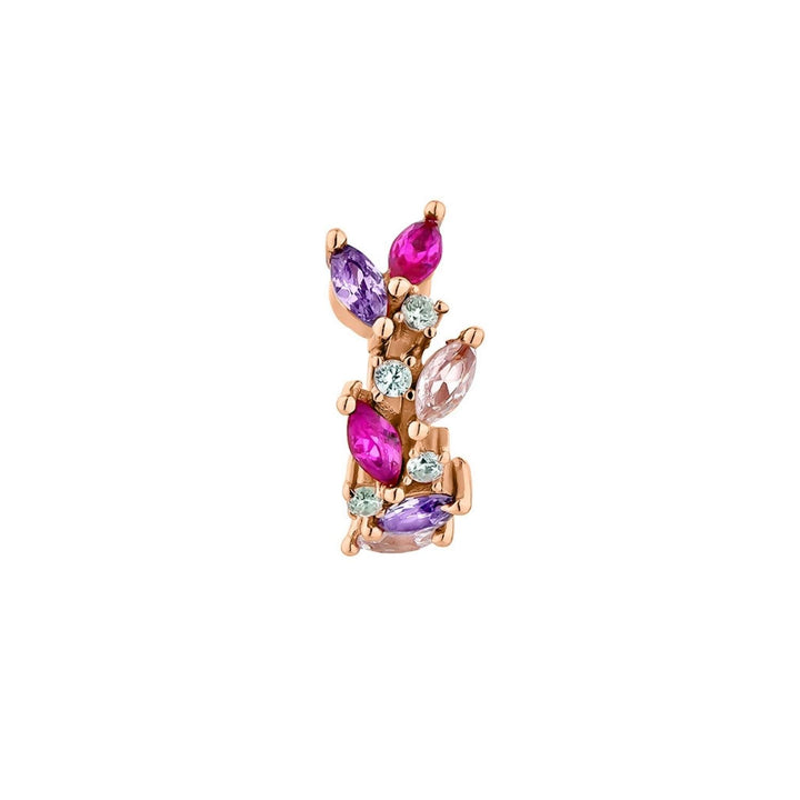 BRINCO PIERCING ARGOLA OURO ROSA LAURIER
