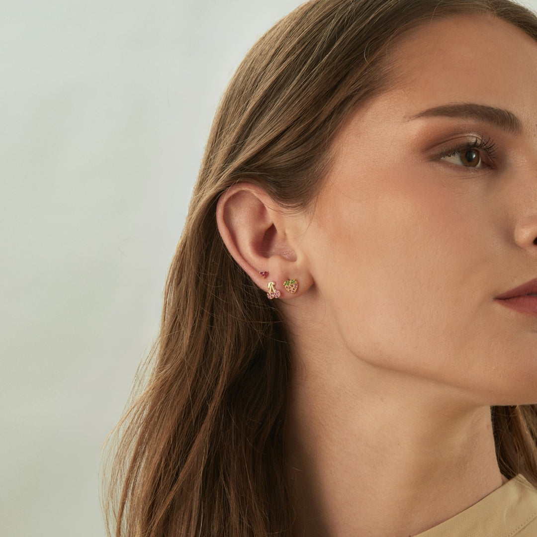 Ohrring Piercing Erdbeere  