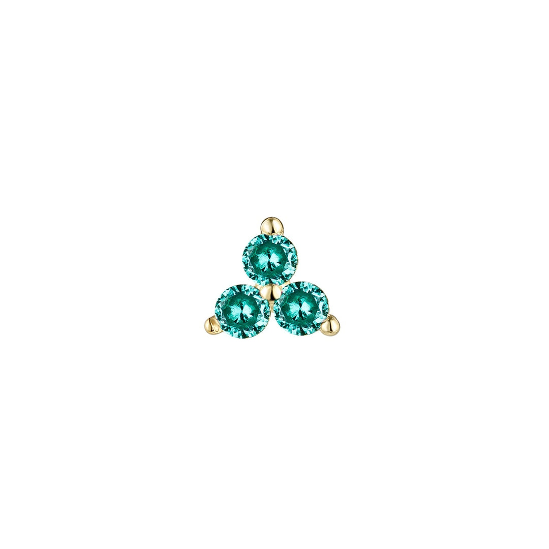 PARAIBA PRINCESSE-TRAGUS YELLOW GOLD PIERCING EARRING