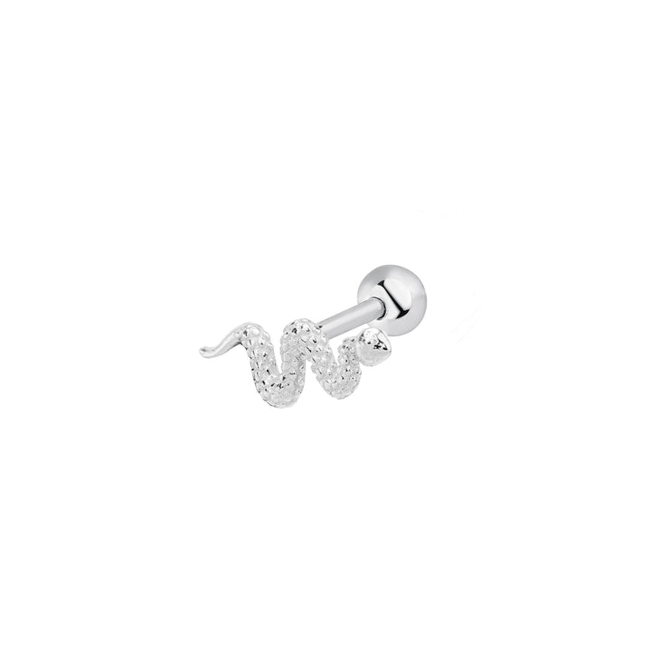 PETIT SNAKE-TRAGUS SILVER PIERCING EARRING