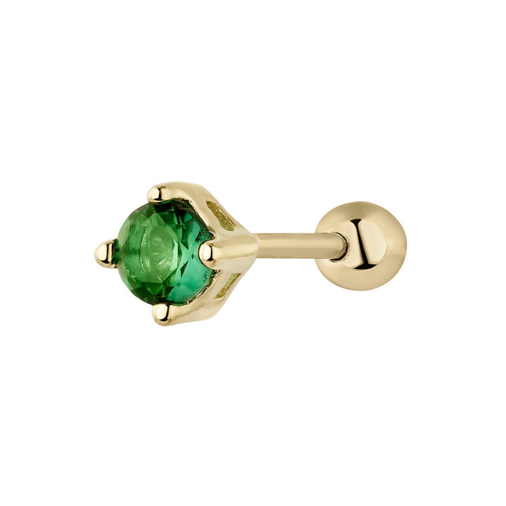 LUZ-TRAGUS YELLOW GREEN GOLD PIERCING EARRING