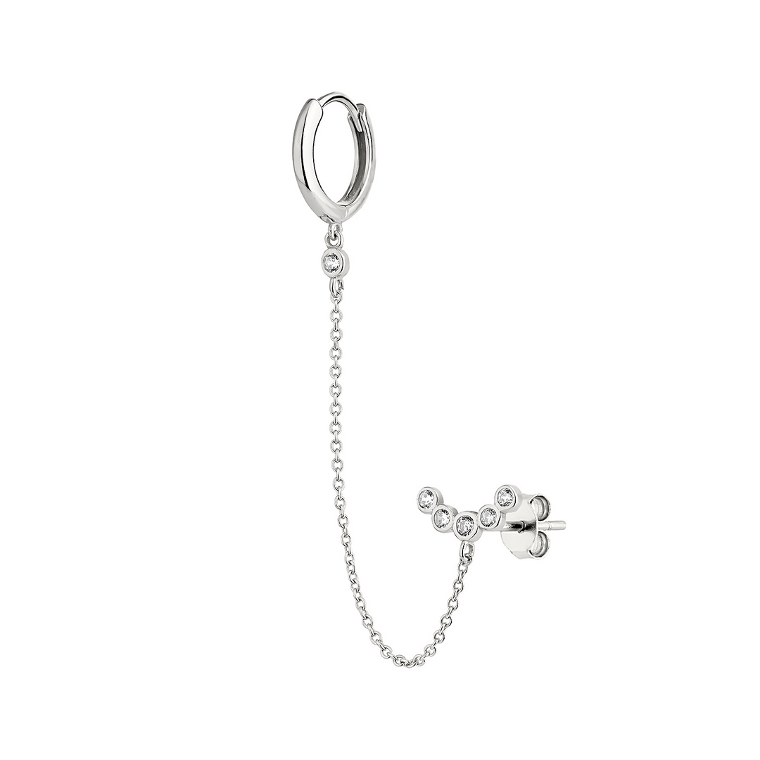 MULTIPLE SILVER PIERCING EARRING BERENICE