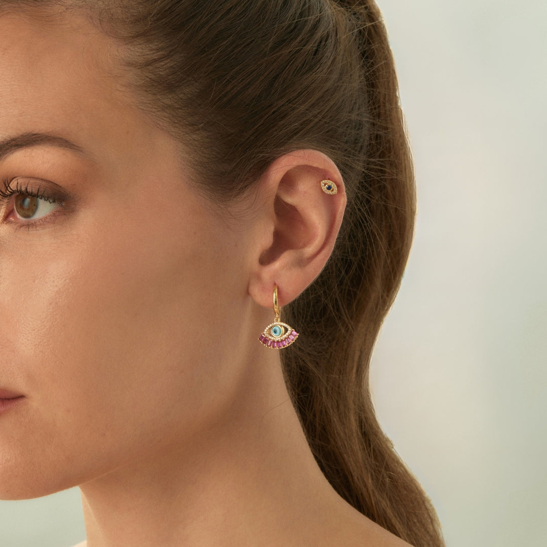 PIERCING OHRRING GREEK EVILEYE