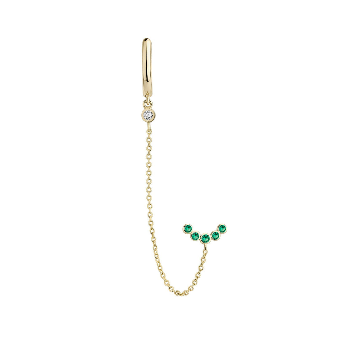 MULTIPLE YELLOW GOLD PIERCING EARRING BERENICE