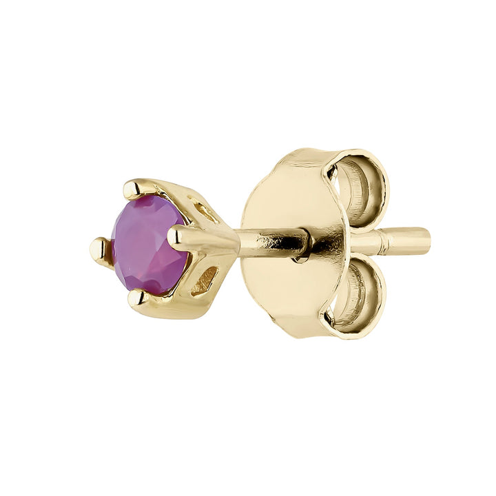 Piercing-Ohrring Gelbgold Amethyst-Stein Luz