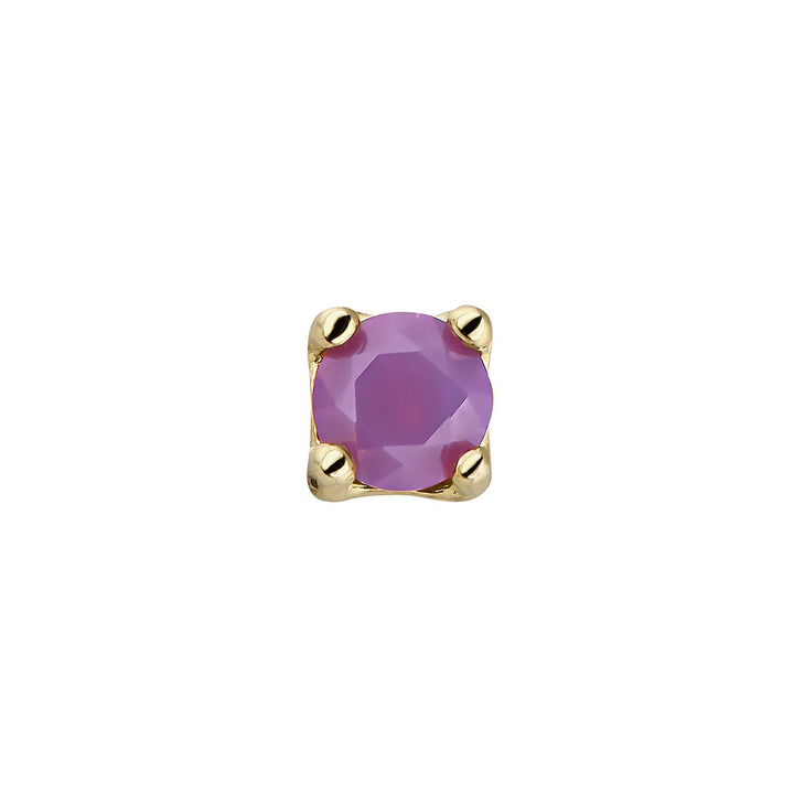 Piercing-Ohrring Gelbgold Amethyst-Stein Luz