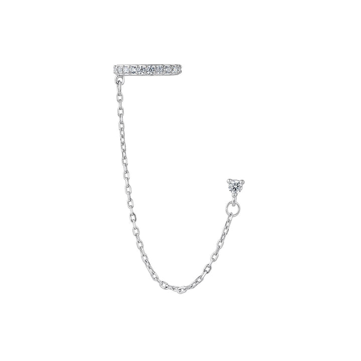 MULTIPLE SILVER PIERCING EARRING SANZA