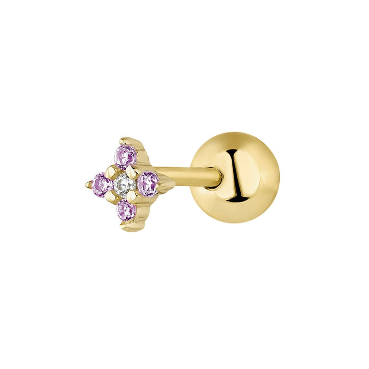 HOSHI YELLOW GOLD PIERCING EARRING