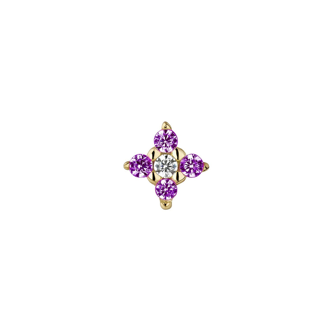 HOSHI YELLOW GOLD PIERCING EARRING