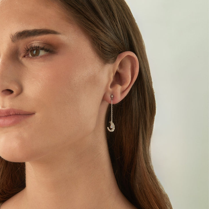 SILBER PIERCING OHRRING CANDY COTTON-MOON
