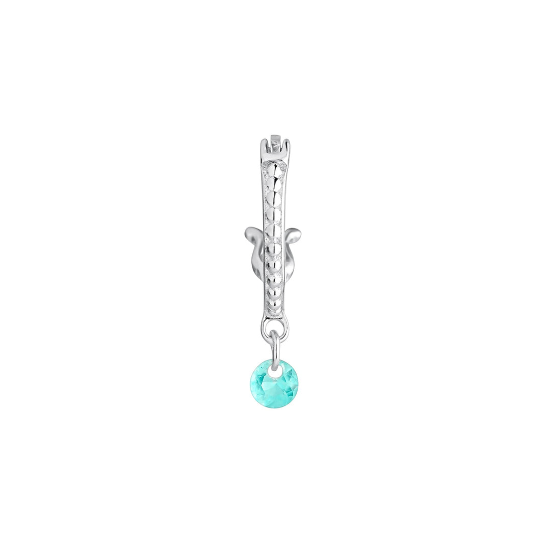 CHIC-W PARAIBA SILVER HOOP PIERCING EARRING