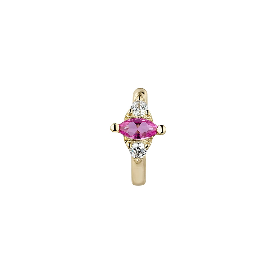 PIERCING OHRSCHMUCK ROSAFARBENER RING LEENA