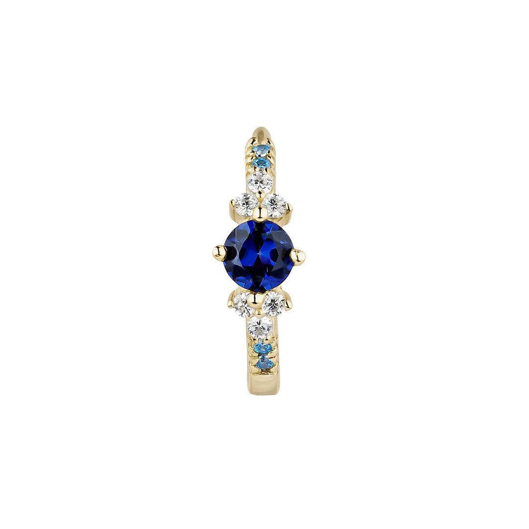 PIERCING OHRSCHMUCK BLAUER RING KEILA