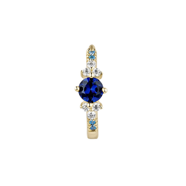 PIERCING OHRSCHMUCK BLAUER RING KEILA