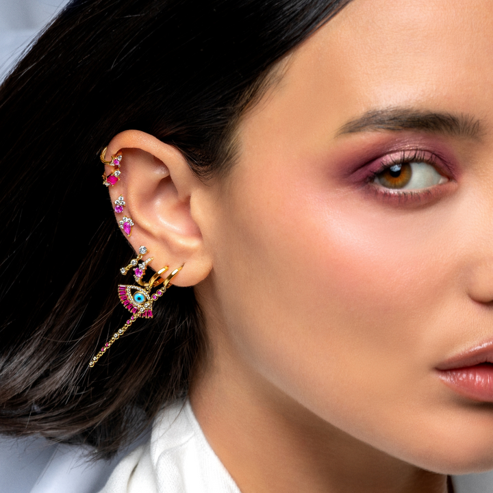 ROSA PIERCING OHRRING LOIDA