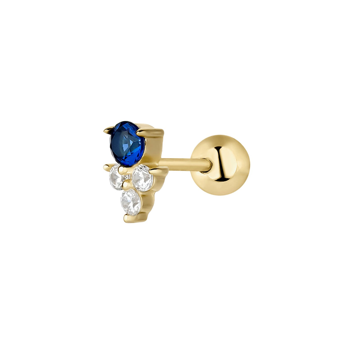ZAIR BLUE PIERCING EARRING