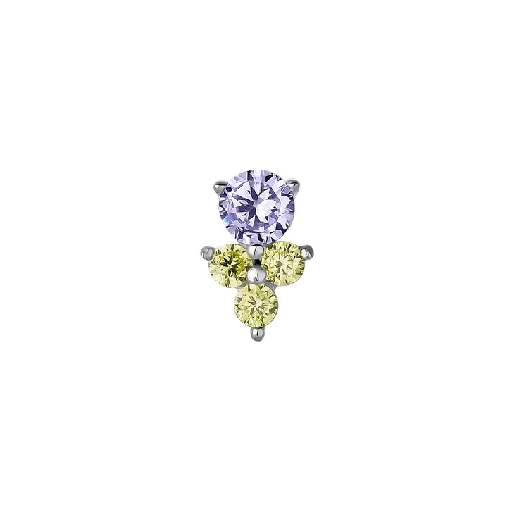 LILA ZAIR SILVER PIERCING EARRING