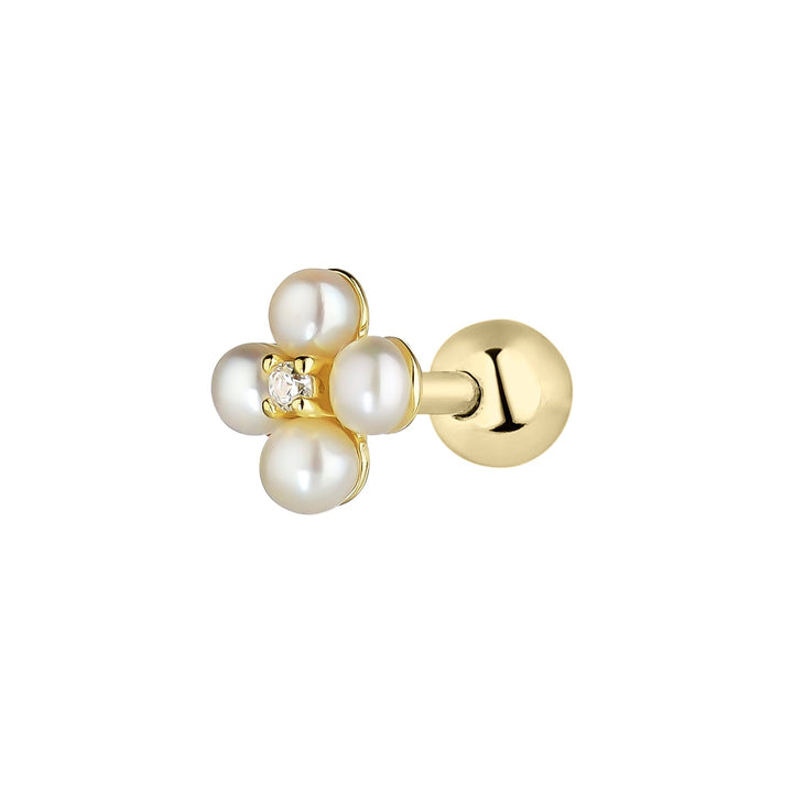 FLEUR-PERLE PIERCING OHRRING