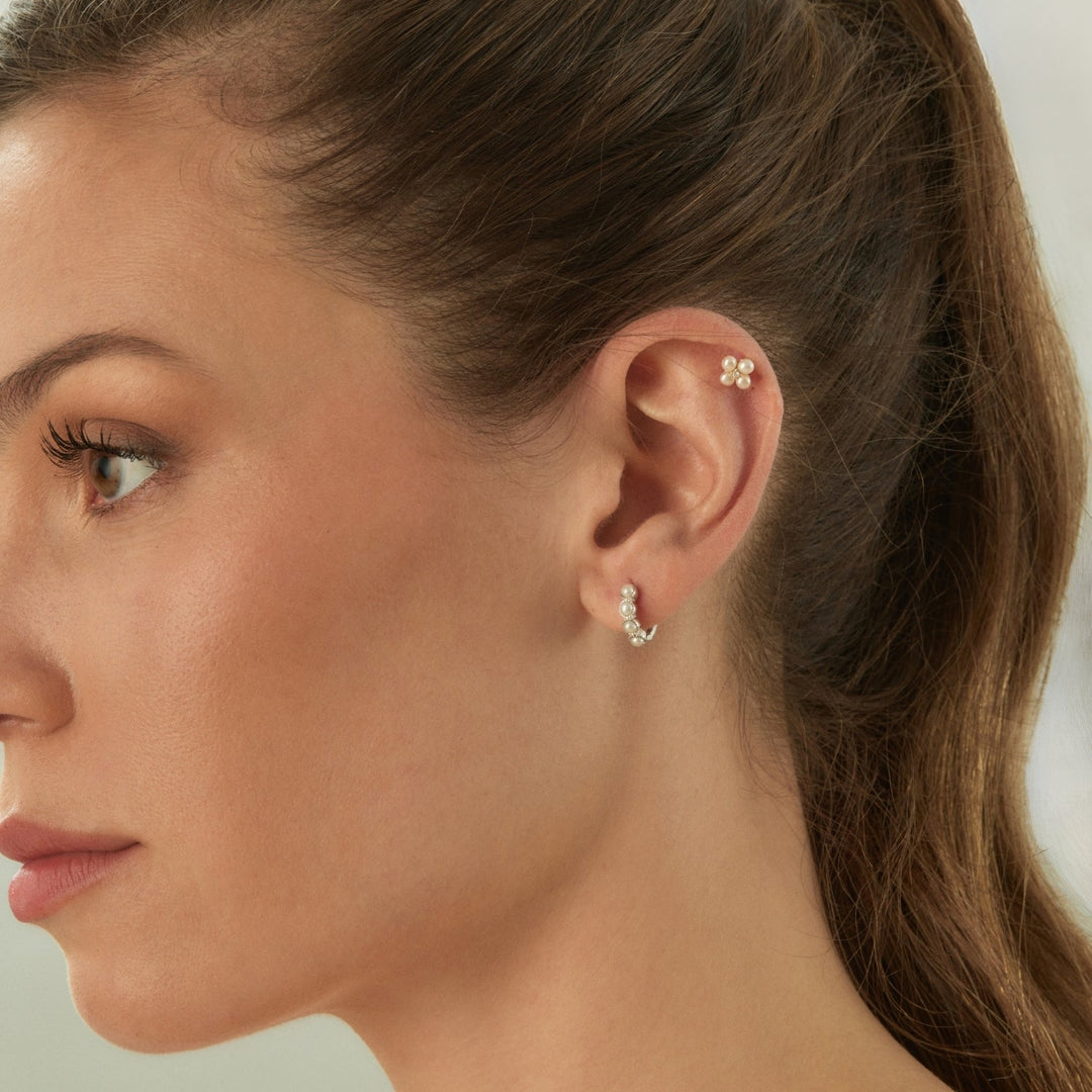 FLEUR-PERLE PIERCING OHRRING